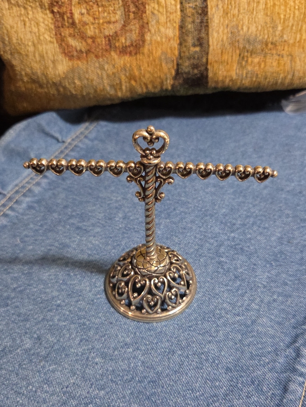 Brighton Silver Hearts Earring/Jewlery Holder.